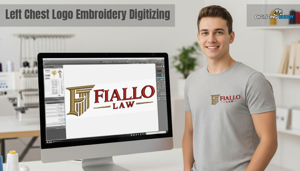 Left Chest Logo Embroidery Digitizing